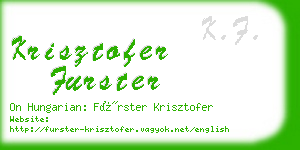 krisztofer furster business card
